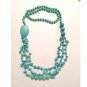 Turquoise Multi Layer Beaded Necklace Navajo Aqua Blue Vintage Jewelry Lot