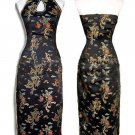 Black Chinese Backless Evening Gown/Qipao