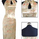 Golden Chinese Backless Evening Gown/Qipao