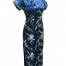 Navy Blue Clubs Chinese Dress Cheong-sam/Qipao