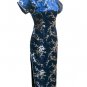 Navy Blue Clubs Chinese Dress Cheong-sam/Qipao