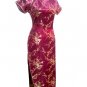 Burgundy Clubs Chinese Dress Cheong-sam/Qipao