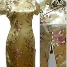 Golden Cute Clubs Mini Chinese Dress / Qipao