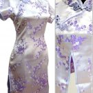 Lavender Cute Clubs Mini Chinese Dress / Qipao
