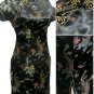 Black Gragon and Phoenix Mini Chinese Dress / Qipao