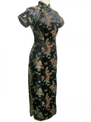 Black Grace Chinese Dress Evening Gown [CDL-03Bk]