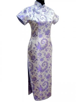 Lavender  Phonix tail Chinese Dress Evening Gown  [CDL-04LR]