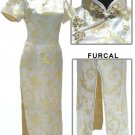 Yellow Grace Phenix tail Chinese Dress Evening Gown [CDL-04YW]
