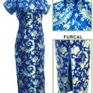 Blue Grace Phenix tail Chinese Dress Evening Gown [CDL-04BL]