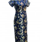 Blue Grace Phenix tail Chinese Dress Evening Gown [CDL-04BE]