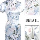 Lake Blue Royal Chinese Silk Dress [CMD-04LB]