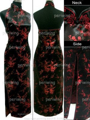 Black Vogue Chinese Dress Backless Gown[CDL-05BK]