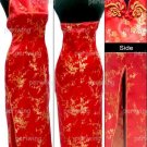 Red Vogue Chinese Dress Backless Gown[CDL-05RD]