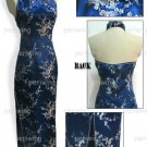 Navy Blue Vogue Chinese Dress Backless Gown[CDL-05NY]