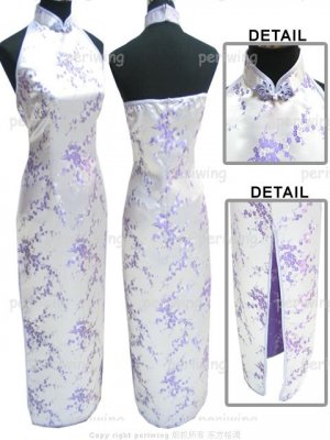 Lavender Vogue Chinese Dress Backless Gown[CDL-05LR]