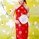 Chinese Red Luck Circinal Pattern Dress Evening/Wedding [CDC-13]