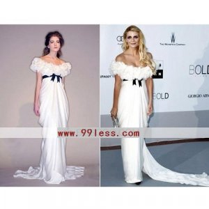 Mischa Barton Sheath/Sleeveless Elastic Silk-like Satin/Chiffon Cannes Film Festival/Evening Dress