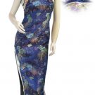 Classic Chinese Dress Evening Gown Navy Blue 9QIP-0136
