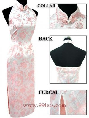 Chinese Backless Costume Baby Pink 9QIP-0084