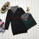 Women's Diamond Check Zip Trim Collared Coat