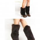Winter Stiletto High-heeled Warm Rabbit Hair Boots