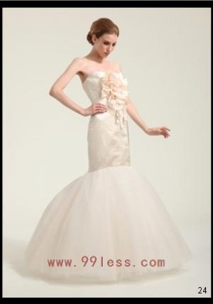 Strapless Show Good Figure Wedding Dress Style 0012