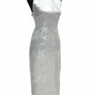Chinese Satin White Backless Chinese Long Dress/Chinese Gown/Oriental Style Dress 9QIP-0039