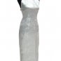 Chinese Satin White Backless Chinese Long Dress/Chinese Gown/Oriental Style Dress 9QIP-0039