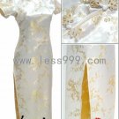 Red Plum Short-sleeved Chinese Long Dress/Chinese Gown/Oriental Style Dress