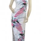 Chinese Silk White Chinese Long Dress/Chinese Gown/Oriental Style Dress 9QIP-0145