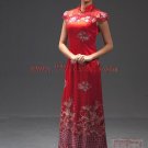 Lace Red/Wedding Embroidery Sequin Cap Sleeve Chinese Long Dress/Chinese Gown/Oriental Style Dress
