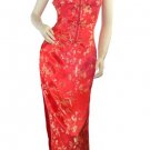 Chinese Satin Red/Wedding Chinese Long Dress/Chinese Gown/Oriental Style Dress 9QIP-0142