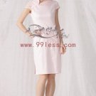 Chinese Wrap Dress-Pink /Chinese Gown/Oriental Style Dresses