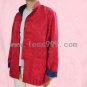 Red+Blue Brocade Men's Kung-Fu Shirt Costume