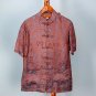 Men's Chinese Traditional Silk Shirt Coffee
