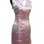 Satin Butterfly Pattern Chinese Mini Dress/Chinese Gown/Oriental Style Dress/Cheongsam-Golden
