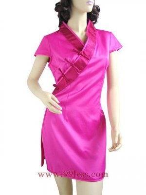 Min Chinese Rose White Like the Min QiPao 9QIP-0214/Chinese Gown/Oriental Style Dresses