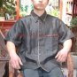 Men's Chinese Silk Shirt Gray