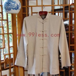 Men's Simple Chinese Shirt Beige