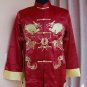 Men's Dragon Embroidered Chinese Brocade Shirt Red