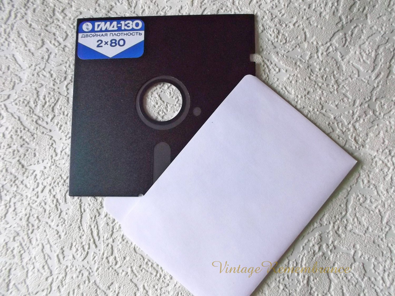 Vintage Antique Floppy Disk 5.25" Diskette fiveinch Rare Old Computer Soviet made in USSR 1980s