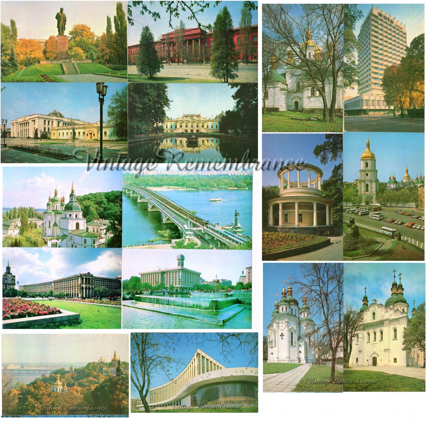 Kyiv Kiev Ukraine Vintage Soviet Postcards Ukrainian City Views USSR