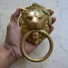 Vintage Lion door Knocker Handle Victorian heavy brass door gate Chest Ring Pull