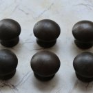 Vintage Cast Iron Round cabinet drawer door handles pull rustic Knobs 6 pcs