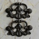 vintage Handmade Cast iron door cabinet screen handles Knob pull rustic 2 pcs