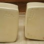 Hummel-Style White Hand-Painted Ceramic Mid-Century Boy & Girl Planters, Holders