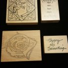 Rubber Stamps Decor Scrapbook Cards Crafts Sayings Invite Teacup, Lot of 5