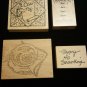 Rubber Stamps Decor Scrapbook Cards Crafts Sayings Invite Teacup, Lot of 5