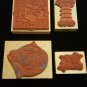 Rubber Stamps Decor Scrapbook Cards Crafts Sayings Invite Teacup, Lot of 5