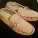 Ralph Lauren Girls Pink Suede Slip-On Shoes Loafers, Size 3